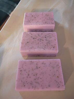 Handcrafted Lavender Herb Bar Soap - Pink